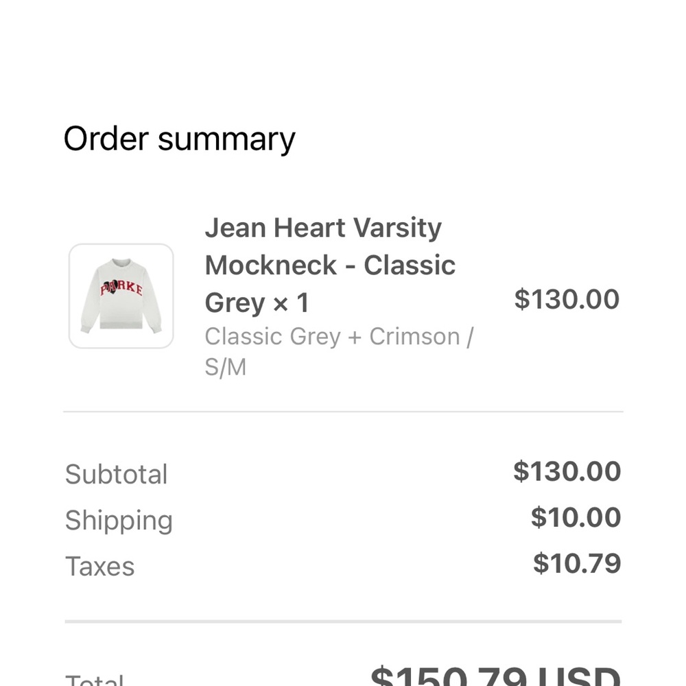 Sold out parke denim heart sweatshirt valentines 2026 Women - Picture 3 of 3